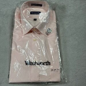 Wentworth Dress Shirt Mens 16 34/35 Pink Pinstripe Regular Fit Long Sleeve New